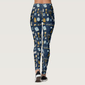 Hanukkah Doodles niedliche illustrierte Leggings (Rückseite)