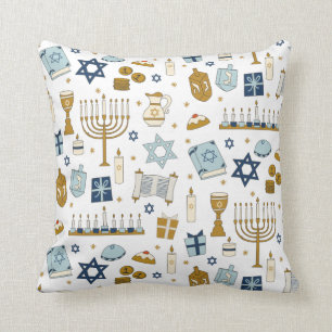 Hanukkah Doodles niedliches illustriertes Kissen