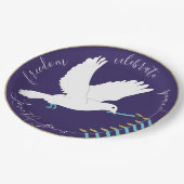 Hanukkah Dove Design Pappteller (Schrägansicht)