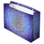 HANUKKAH Dove Gift Bag personalisieren Große Geschenktüte (Rückseite Schrägansicht)
