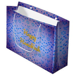 HANUKKAH Dove Gift Bag personalisieren Große Geschenktüte