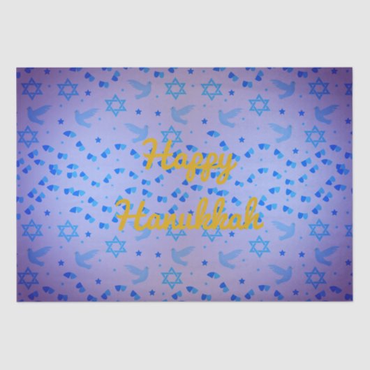 HANUKKAH Dove Tissue Paper personalisieren Seidenpapier (Vorderseite)
