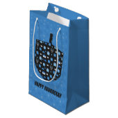 Hanukkah Dreidel Cutout Kleine Geschenktüte (Vorderseite Schrägansicht)