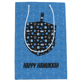 Hanukkah Dreidel Cutout Mittlere Geschenktüte
