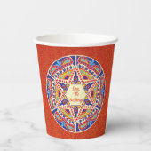 Hanukkah Dreidel Designs 8 oz. Pappbecher (Rückseite)