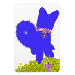 Hanukkah dreidel gelt und blauer Hundeschluss Magnet