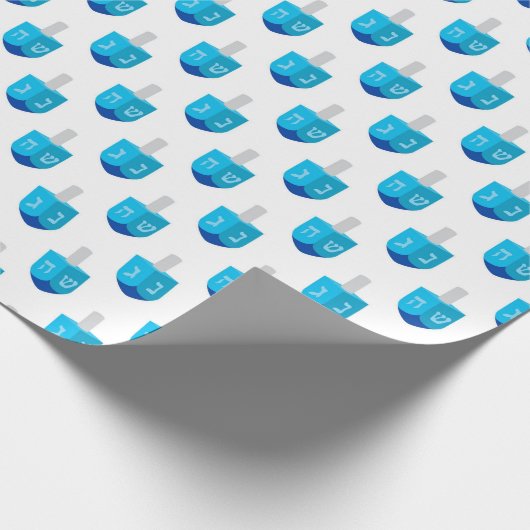 Hanukkah Dreidel Geschenkpapier (Ecke)