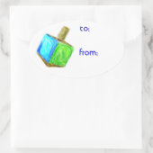 Hanukkah Dreidel Gift Tag Stickers (Tasche)