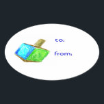 Hanukkah Dreidel Gift Tag Stickers<br><div class="desc">Diese drei Aufkleber sind der perfekte Weg,  um allen zu sagen,  dass dieses Geschenk von Ihnen ist! Set dein Geschenk in diesem Jahr auf der Hanukkah-Ausstellung auseinander.</div>