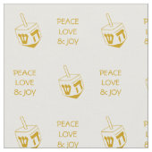 Hanukkah DREIDEL | GOLD Peace Liebe Joy Stoff (Nahaufnahme)
