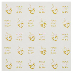 Hanukkah DREIDEL GOLD Peace Liebe Joy Stoff