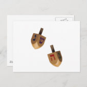 Hanukkah Dreidel - Hanukah Dreidels Feiertagspostkarte (Vorne/Hinten)