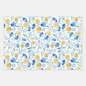 Hanukkah Dreidel Jüdisches Urlaubsmuster Wasserfar Geschenkpapier Set (Vorderseite 3)
