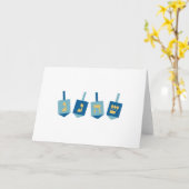 Hanukkah Dreidel Karte (Gelbe Blume)