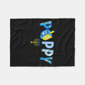 Hanukkah Dreidel Matching Family Party Pajama Ppy  Fleecedecke (Vorderseite (Horizontal))