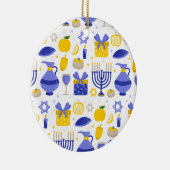 hanukkah dreidel menorah keramik ornament (Rechts)