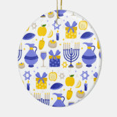 hanukkah dreidel menorah keramik ornament (Links)