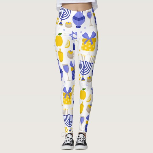 hanukkah dreidel menorah leggings (Vorderseite)