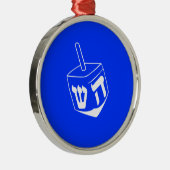 Hanukkah Dreidel-Ornament Silbernes Ornament (Rechts)