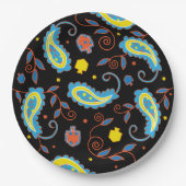 Hanukkah Dreidel Paisley Design Pappteller (Vorderseite)