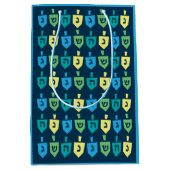Hanukkah Dreidel Party Medium Gift Bag Mittlere Geschenktüte (Vorderseite)