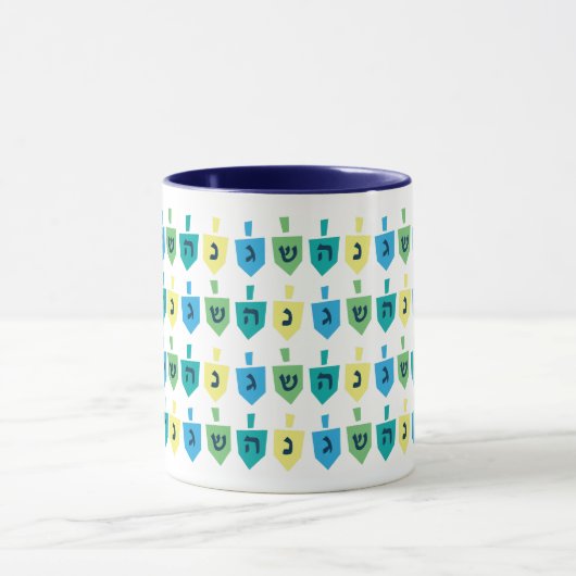 Hanukkah Dreidel Party Mug Tasse (Zentrum)