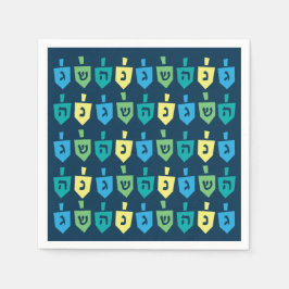 Hanukkah Dreidel Party Napkins Serviette