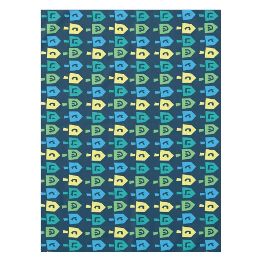 Hanukkah Dreidel Party Tablecloth Tischdecke (Vorderseite)