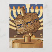 Hanukkah Dreidel Postkarte (Vorderseite)