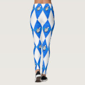 Hanukkah Dreidel Raute Muster Leggings (Rückseite)