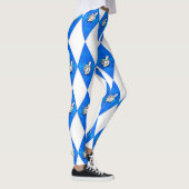 Hanukkah Dreidel Raute Muster Leggings (Rechts)