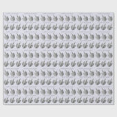 Hanukkah Dreidel Silver-Muster personalisieren Geschenkpapier (Flach)