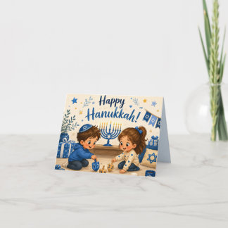 Hanukkah Dreidel Spaß Feiertagskarte