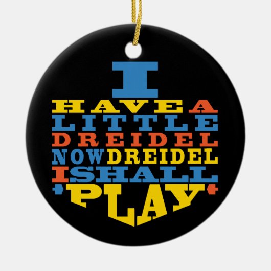 Hanukkah "Dreidel-Spiel"/Circle Ornament (Vorne)