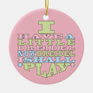 Hanukkah "Dreidel-Spiel"/Circle Ornament