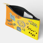 Hanukkah Dreidel Time Game Accessory Pouch Zubehörtasche (Offen)