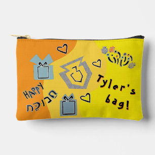 Hanukkah Dreidel Time Game Accessory Pouch Zubehörtasche