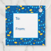 Hanukkah Dreidels bis Geschenkanhänger (Rückseite)