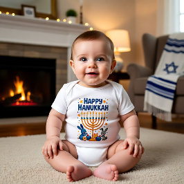 Hanukkah Dreidels & Doughnuts & Diapers, Oh My Baby Strampler