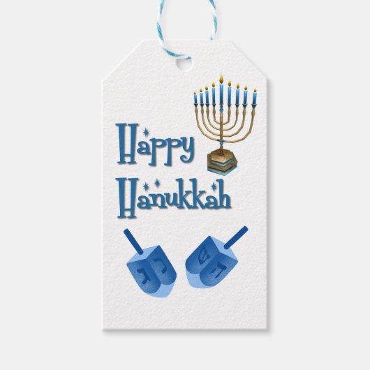 Hanukkah Dreidels Geschenkanhänger (Vorderseite)