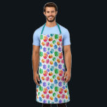 Hanukkah Dreidels Rainbow Watercolor Holiday Schürze<br><div class="desc">Hanukkah Dreidels Rainbow Watercolor Holiday Pattern. Chanukah dreidels in Regenbogenfarbe multicolor.</div>