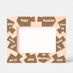 Hanukkah Dreidels Say Geätzte Rahmen