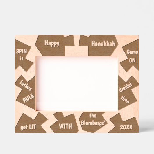 Hanukkah Dreidels Say Geätzte Rahmen (Vorderseite)