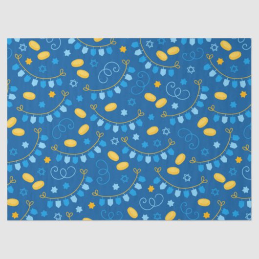 Hanukkah Dreidels Seidenpapier (Vorderseite)