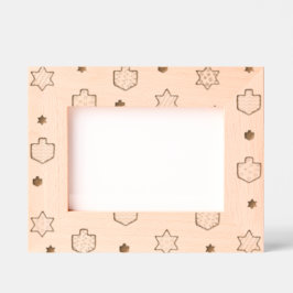 Hanukkah Dreidels & Stars Geätzte Rahmen