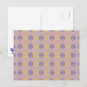 Hanukkah Dreidels + Sterne Postkarte (Vorne/Hinten)