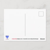 Hanukkah Dreidels + Sterne Postkarte (Rückseite)