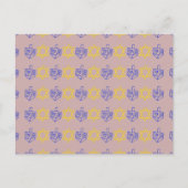 Hanukkah Dreidels + Sterne Postkarte (Vorderseite)