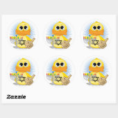 Hanukkah Duck Runder Aufkleber (Blatt)