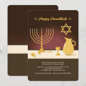 Hanukkah Einladung (Vorne/Hinten)